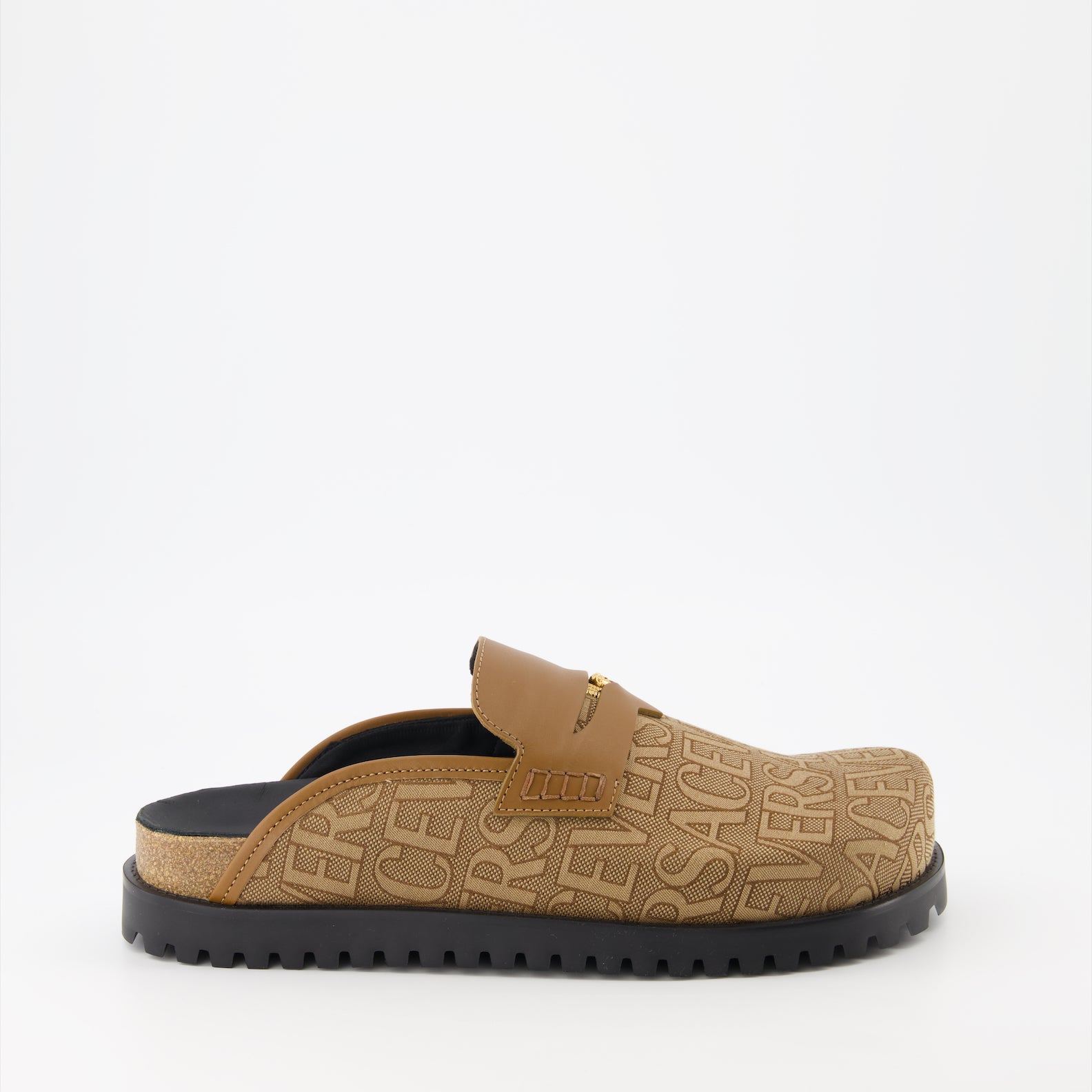 Zapatos abiertos Mules Versace Allover Medusa Versace Marrón Homme