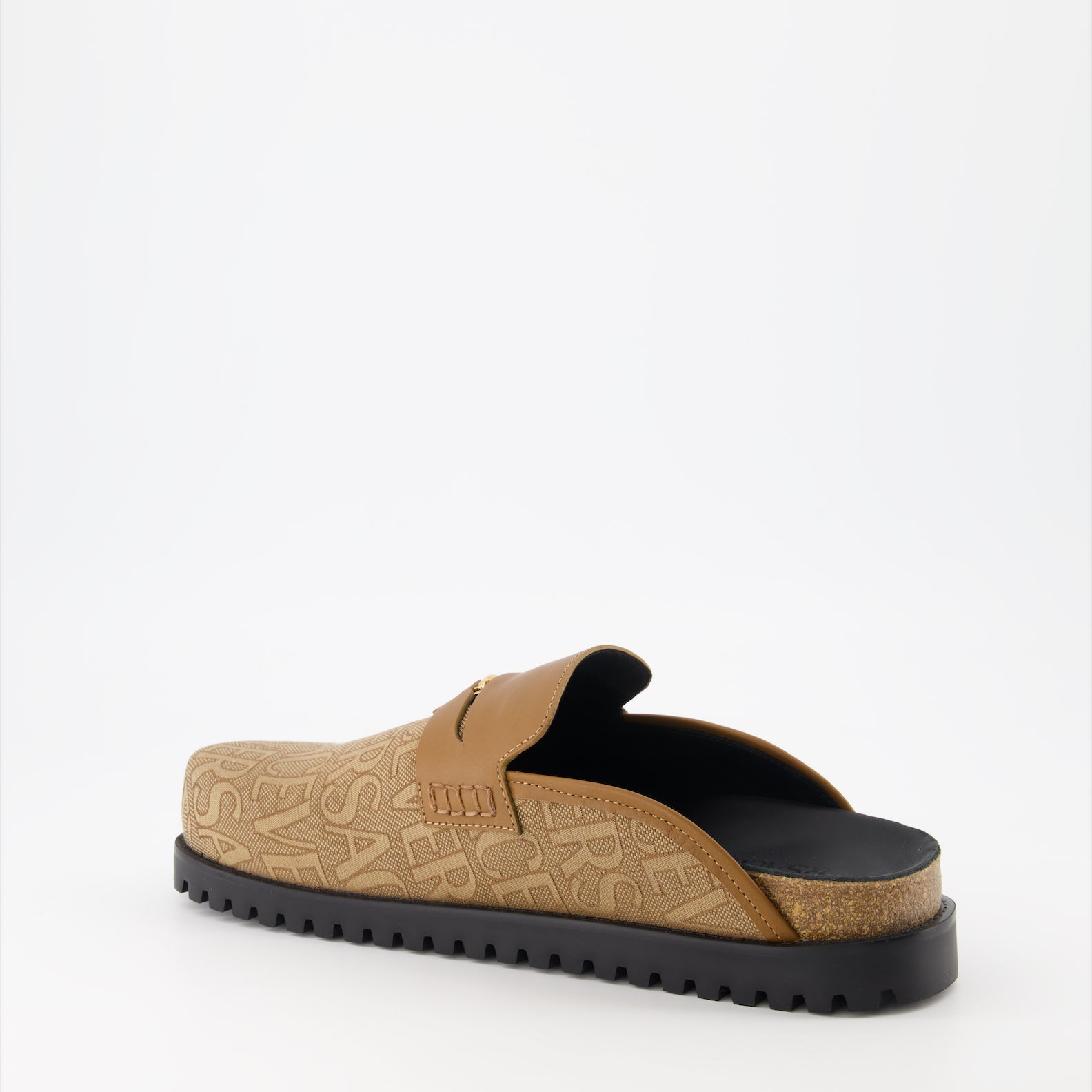 Zapatos abiertos Mules Versace Allover Medusa Versace Marrón Homme