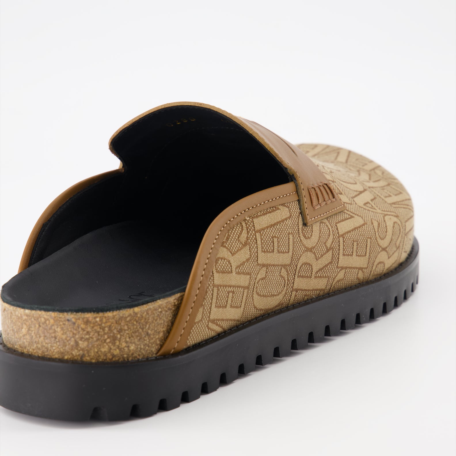 Zapatos abiertos Mules Versace Allover Medusa Versace Marrón Homme