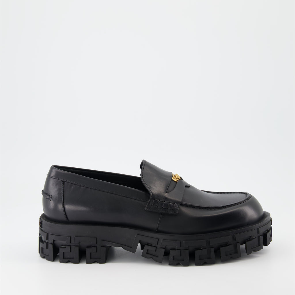 Mocassins Mocassins Greca Portico Versace Noir Homme