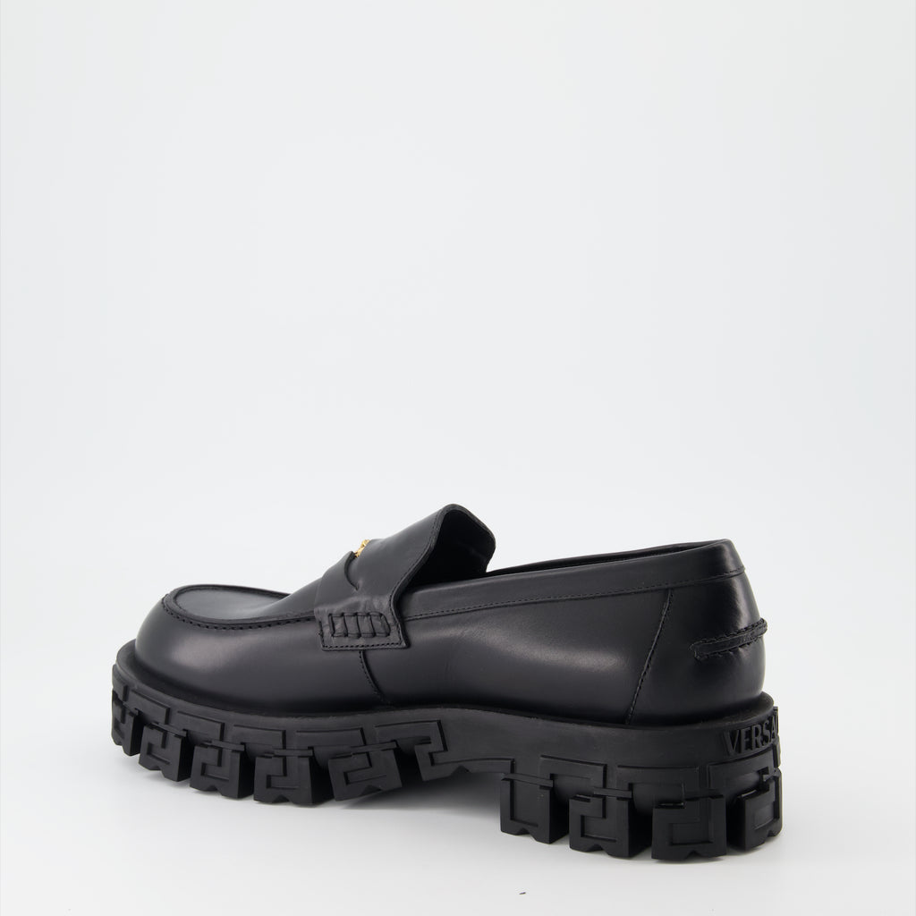 Mocassins Mocassins Greca Portico Versace Noir Homme
