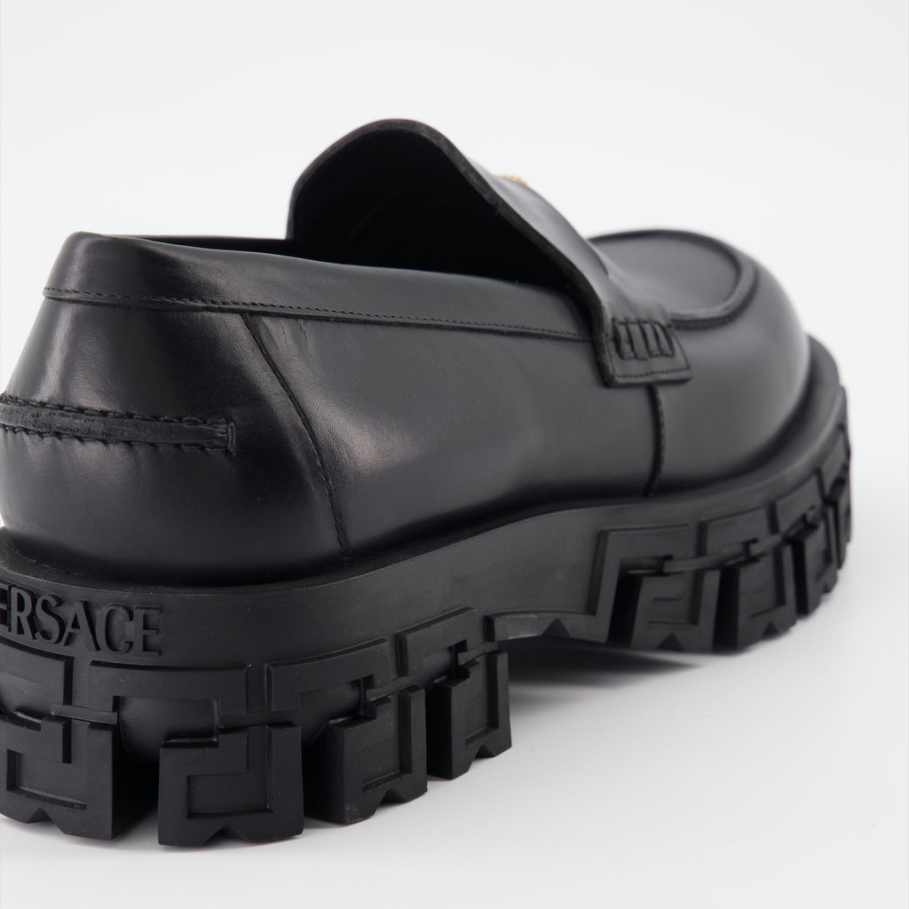 Mocassins Mocassins Greca Portico Versace Noir Homme
