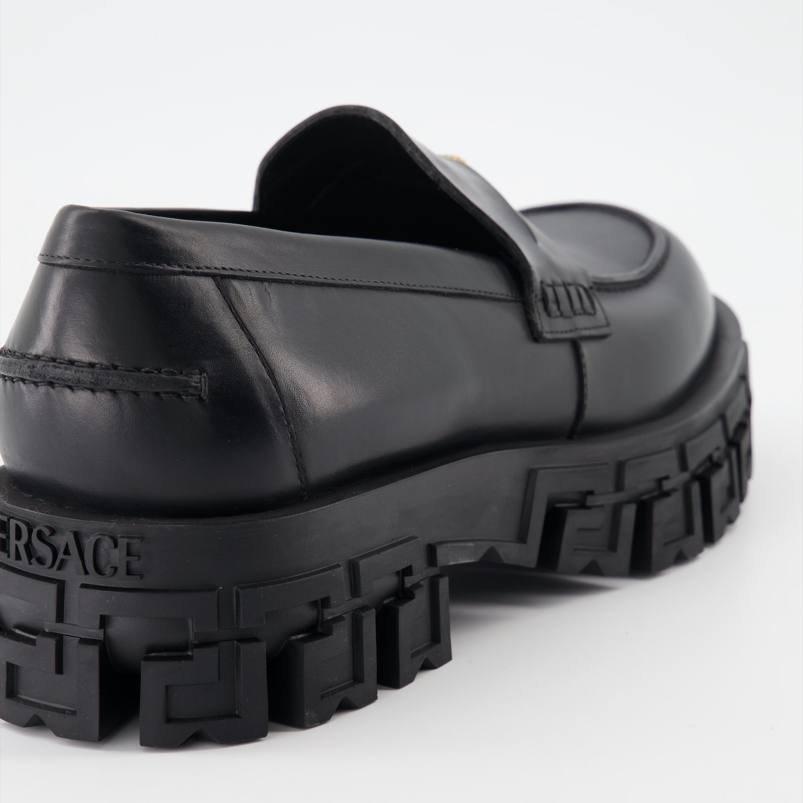 Mocassins Mocassins Greca Portico Versace Noir Homme