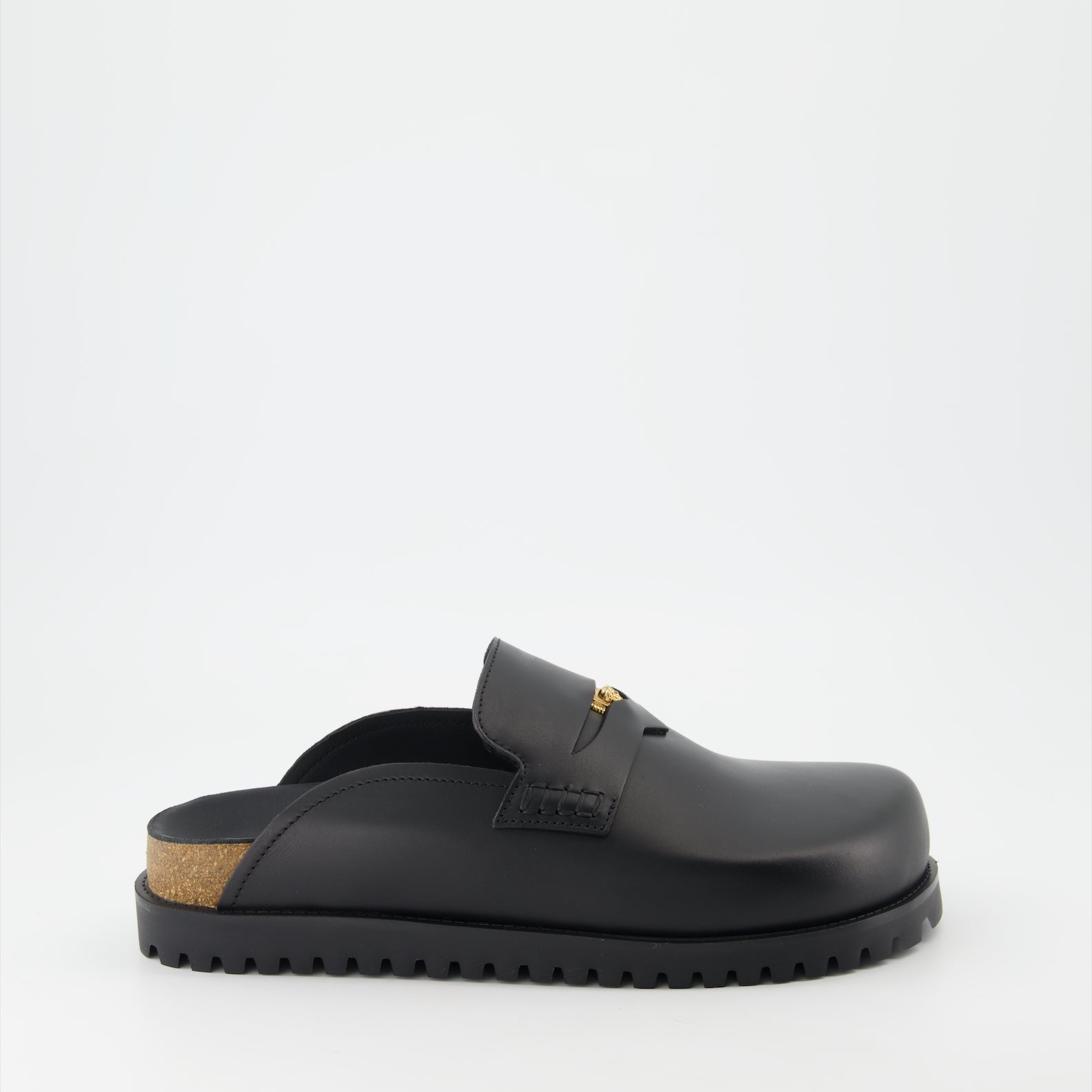 Zapatos abiertos Mules Medusa Versace Negro Homme