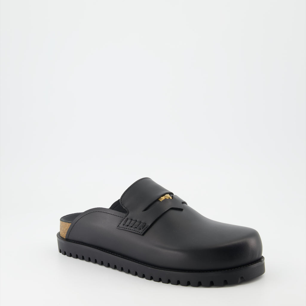 Zapatos abiertos Mules Medusa Versace Negro Homme
