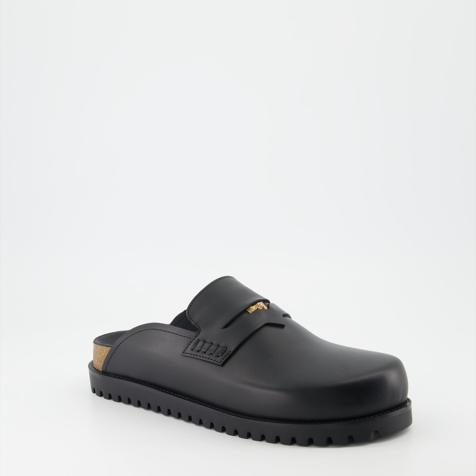 Zapatos abiertos Mules Medusa Versace Negro Homme