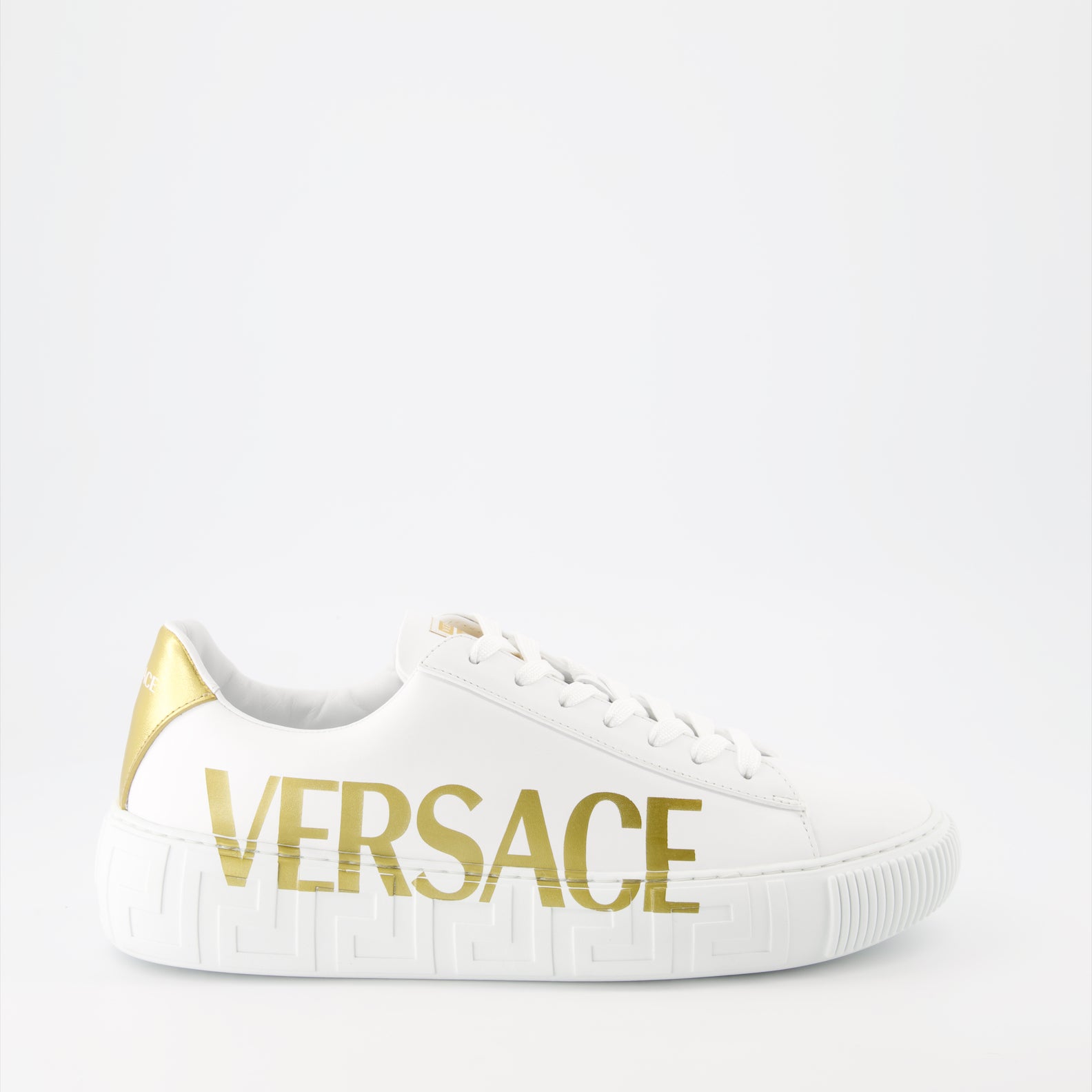 Sneaker Baskets à logo Greca Versace Weiß Homme