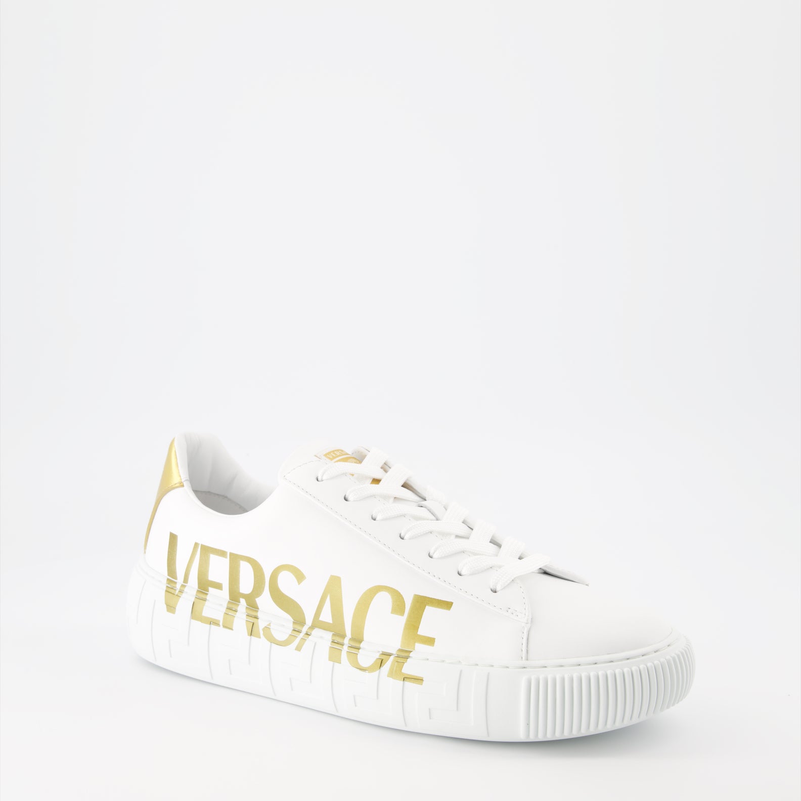 Sneaker Baskets à logo Greca Versace Weiß Homme