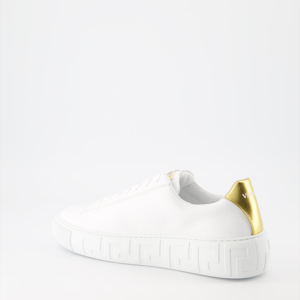 Sneaker Baskets à logo Greca Versace Weiß Homme