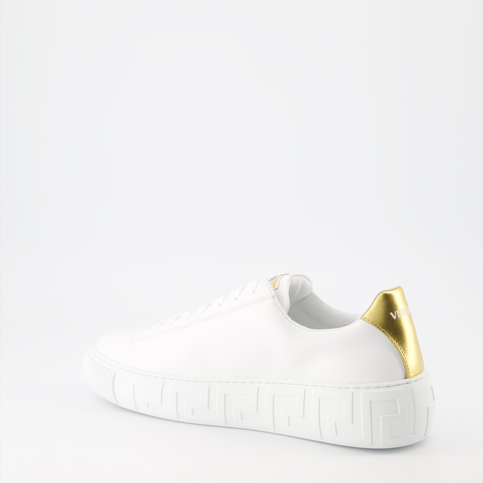 Sneaker Baskets à logo Greca Versace Weiß Homme