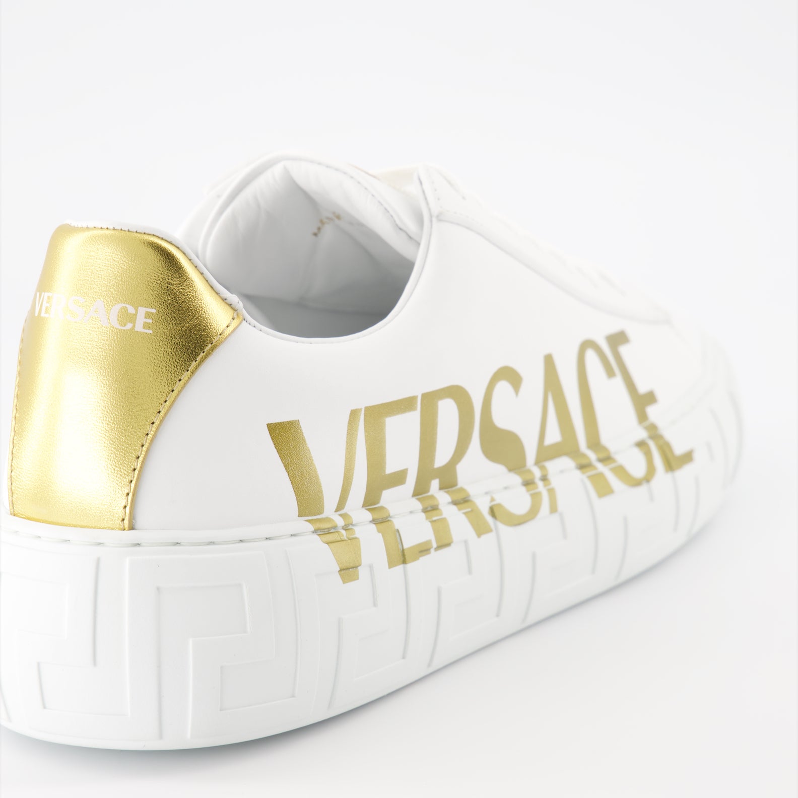 Sneaker Baskets à logo Greca Versace Weiß Homme