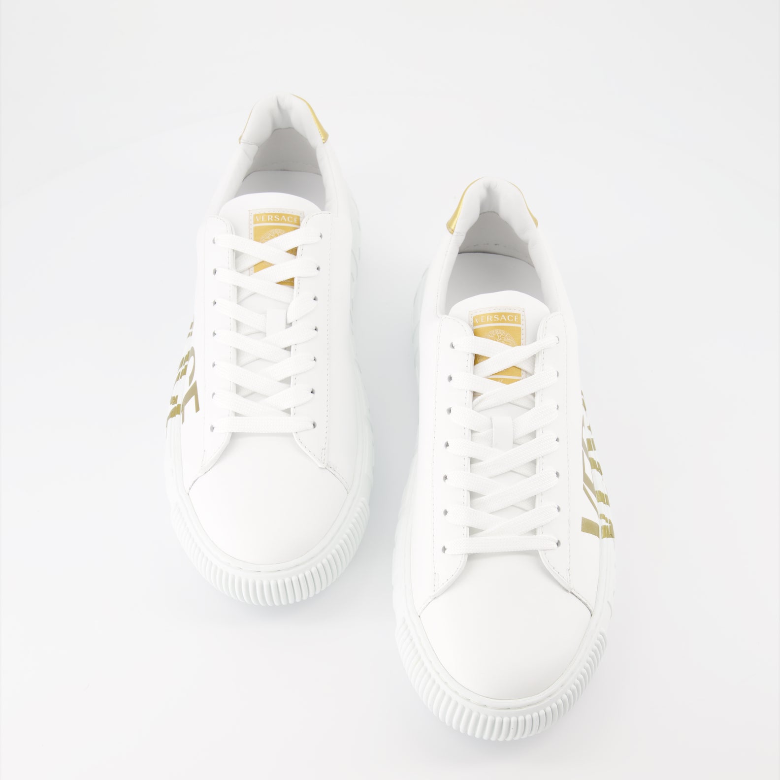 Sneaker Baskets à logo Greca Versace Weiß Homme