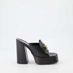 Chaussures ouvertes Mules à plateforme Medusa 95' Versace Noir Femme