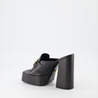Chaussures ouvertes Mules à plateforme Medusa 95' Versace Noir Femme