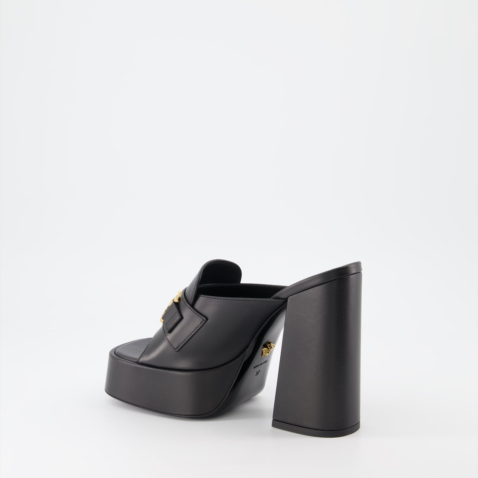 Chaussures ouvertes Mules à plateforme Medusa 95' Versace Noir Femme