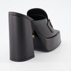 Chaussures ouvertes Mules à plateforme Medusa 95' Versace Noir Femme