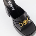 Chaussures ouvertes Mules à plateforme Medusa 95' Versace Noir Femme