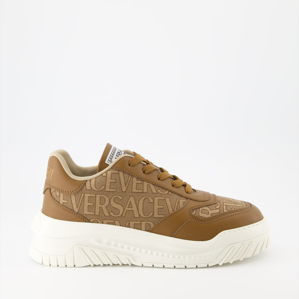 Baskets Baskets Odissea Versace Allover Versace Marron Homme