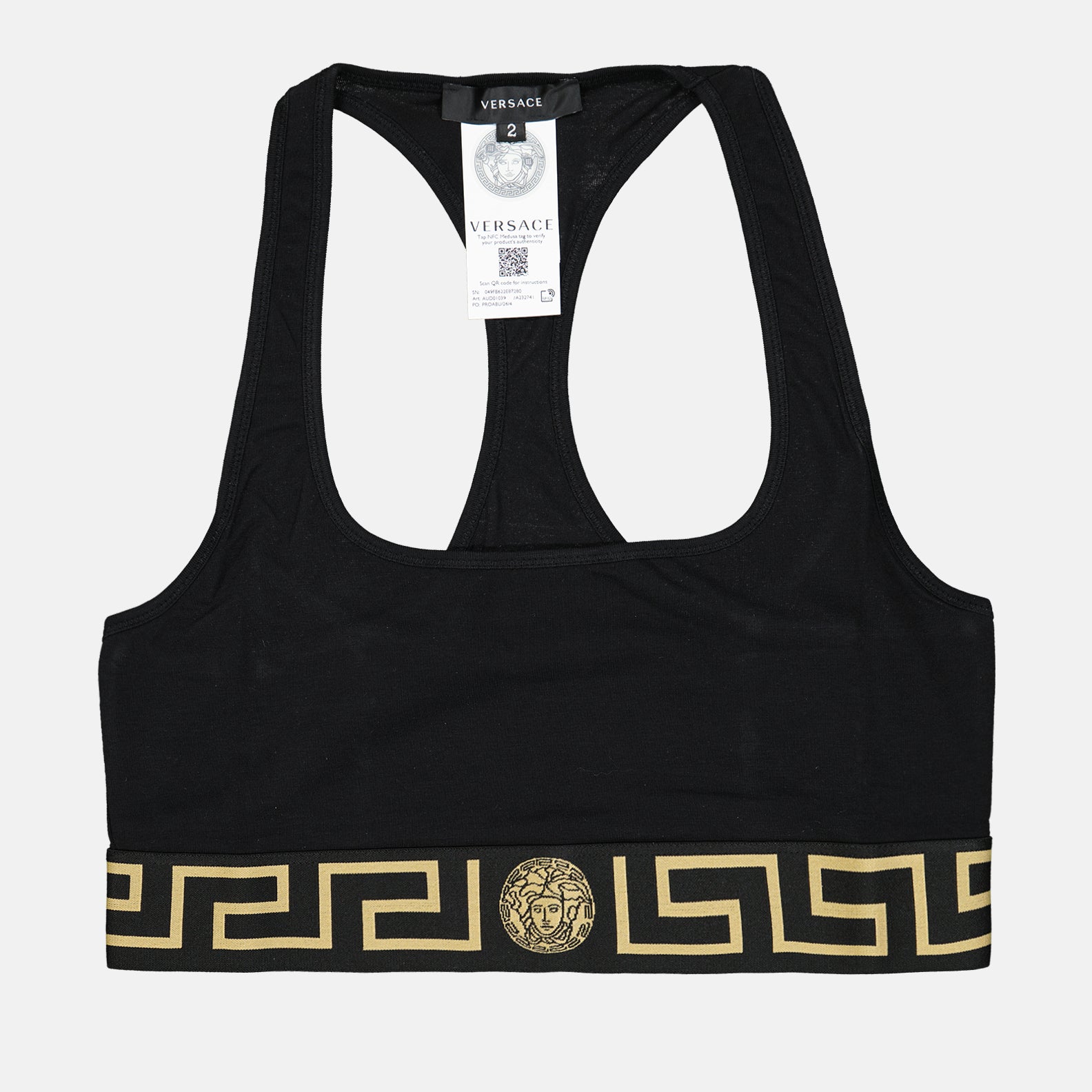 Sous-vêtements et homewear Brassière Greca Versace Noir Femme