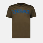 T-Shirts T-shirt à logo Versace Khaki Homme