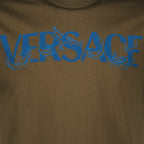 T-Shirts T-shirt à logo Versace Khaki Homme