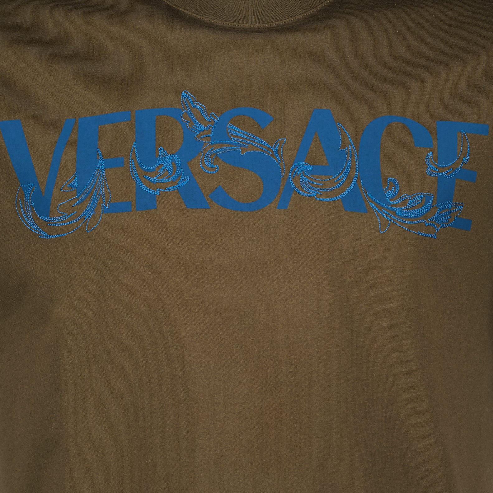 T-Shirts T-shirt à logo Versace Khaki Homme