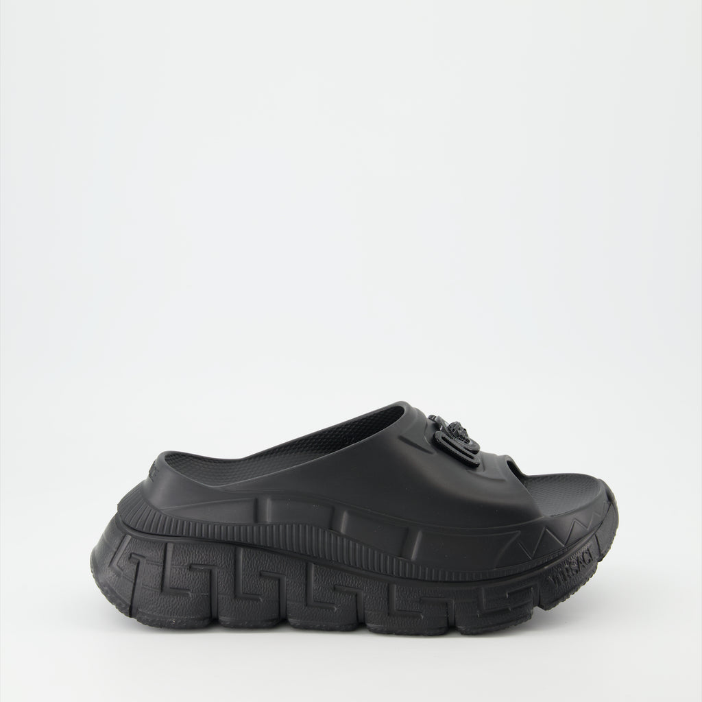 Zapatos abiertos Claquettes Medusa '95 Versace Negro Femme