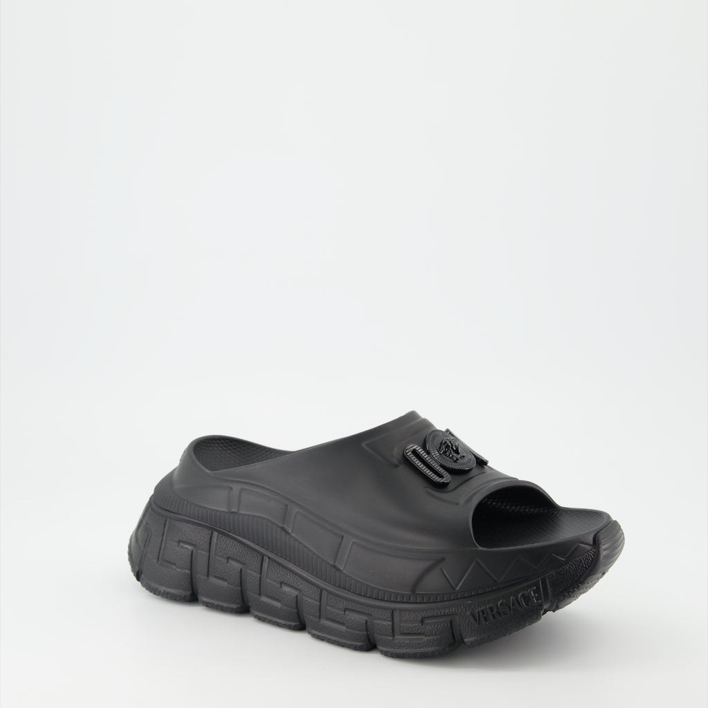 Zapatos abiertos Claquettes Medusa '95 Versace Negro Femme