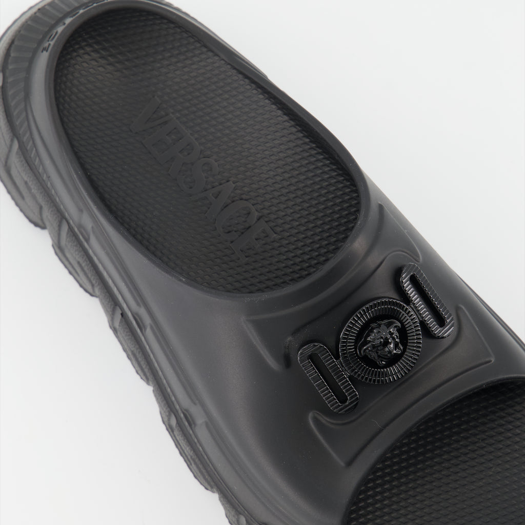 Zapatos abiertos Claquettes Medusa '95 Versace Negro Femme