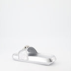 Sapatos abertos Claquettes La Medusa Versace Prata Femme