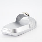 Sapatos abertos Claquettes La Medusa Versace Prata Femme