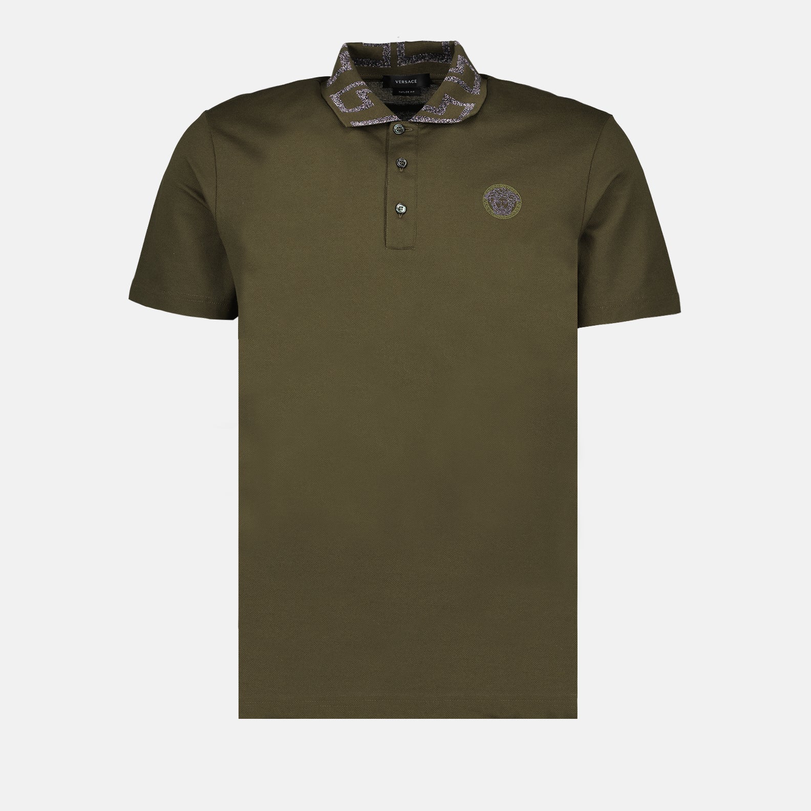 Polos Polo à manches courtes Greca Versace Verde Homme