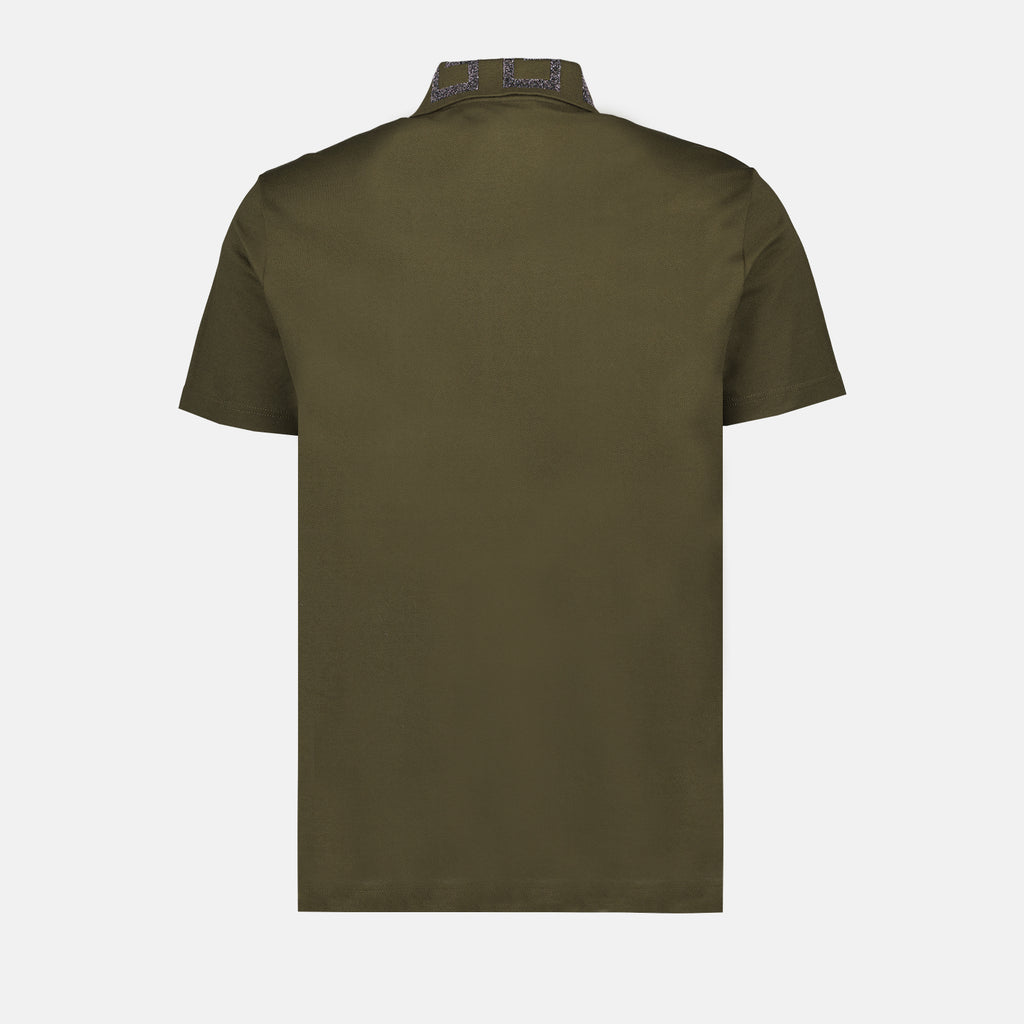 Polos Polo à manches courtes Greca Versace Verde Homme