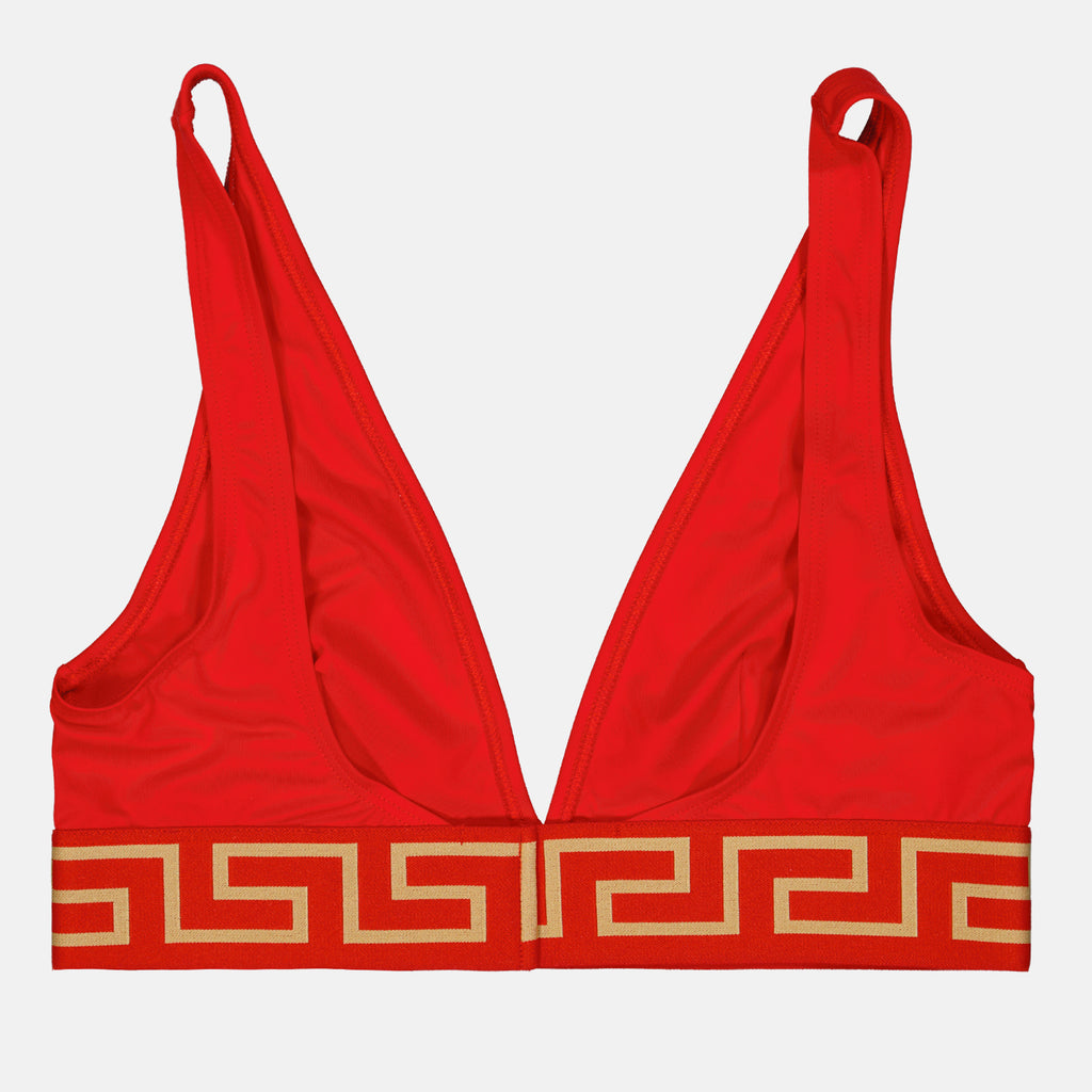 Beachwear Haut de bikini Greca Versace Rouge Femme