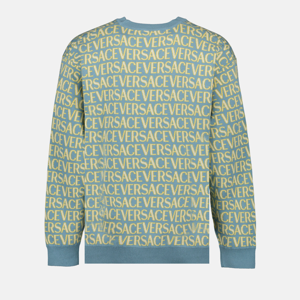 니트웨어 Pull Versace Allover Versace 파란색 Homme