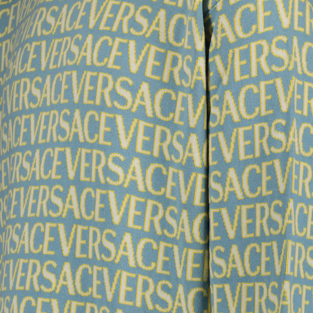 니트웨어 Pull Versace Allover Versace 파란색 Homme