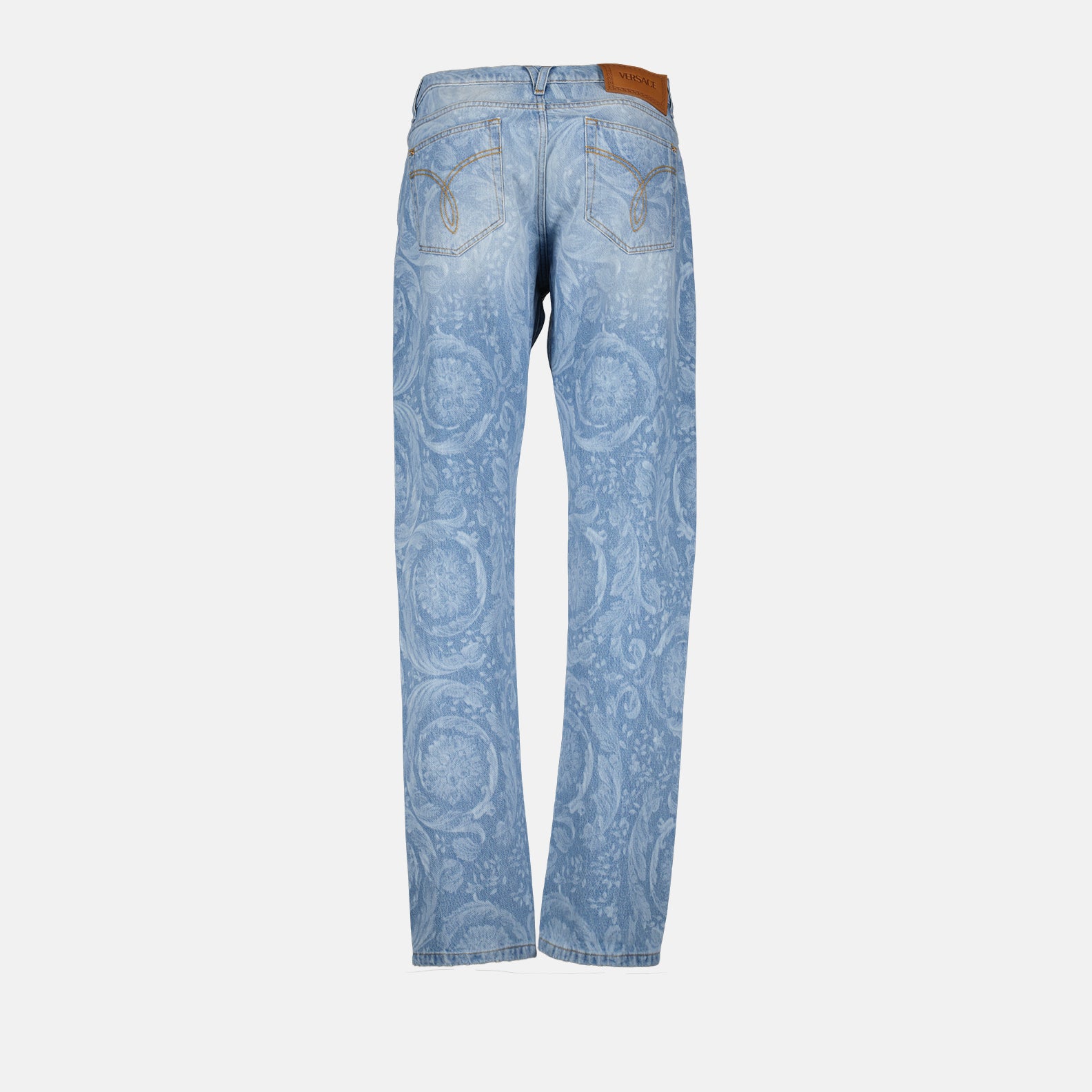 Pantalons Jean Versace Allover Versace Bleu Homme
