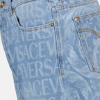 Pantalons Jean Versace Allover Versace Bleu Homme