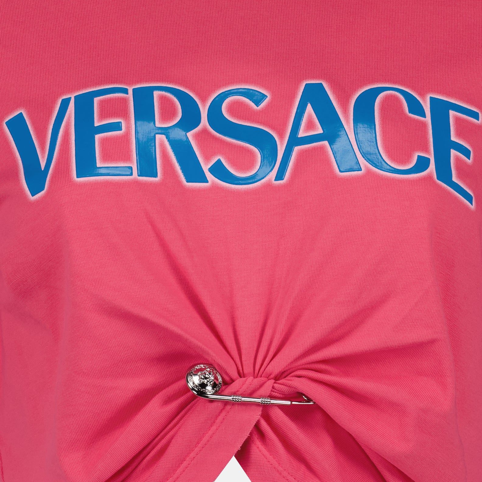 T-Shirts T-shirt à logo Safety Pin Versace Rosa Femme