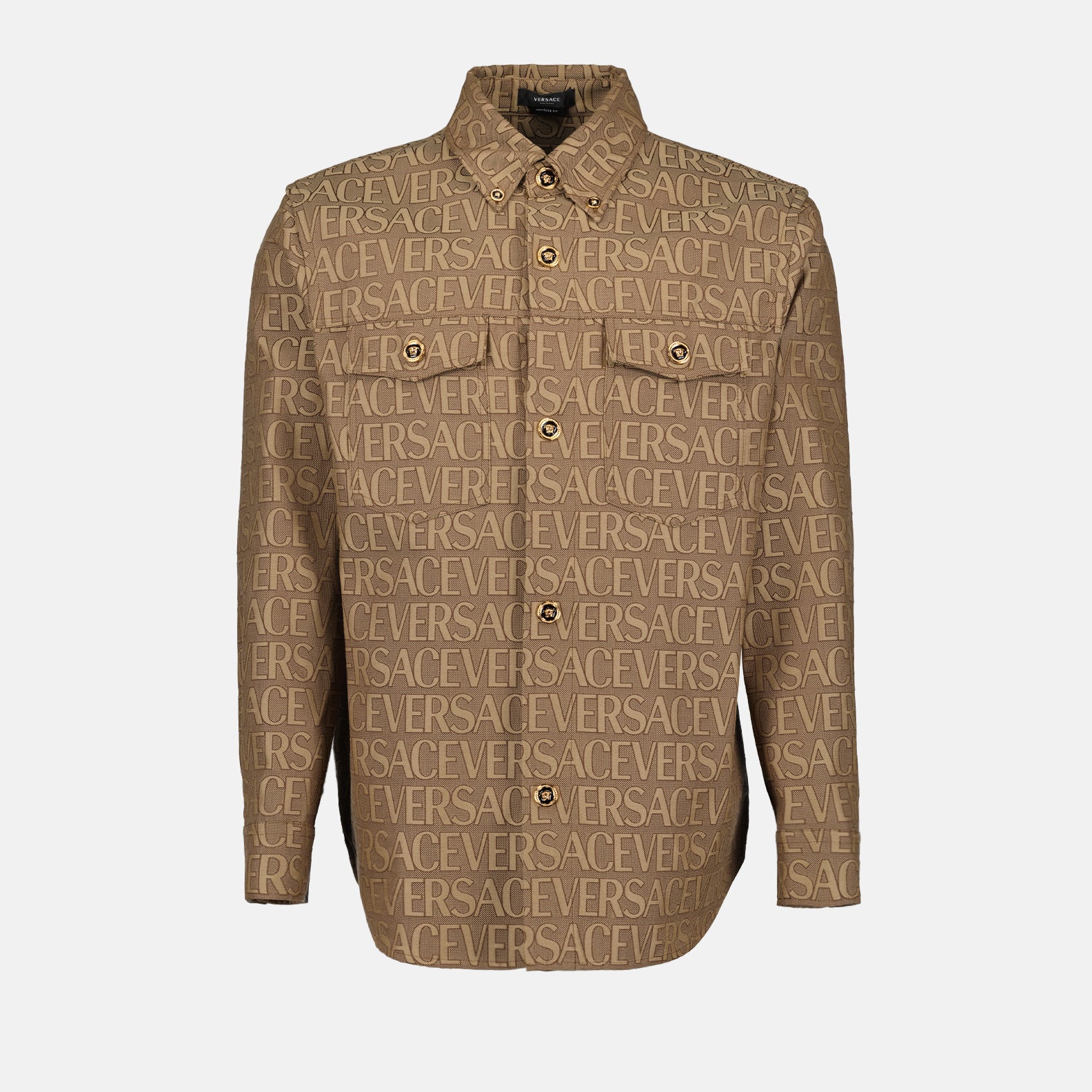 Hemden Chemise Versace Allover Medusa Versace Braun Homme