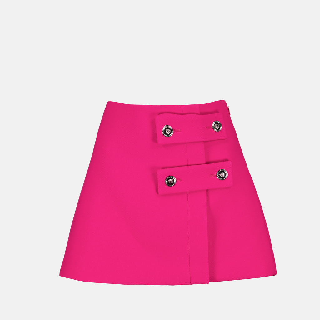 Jupes Jupe mini en cergé Versace Rose Femme