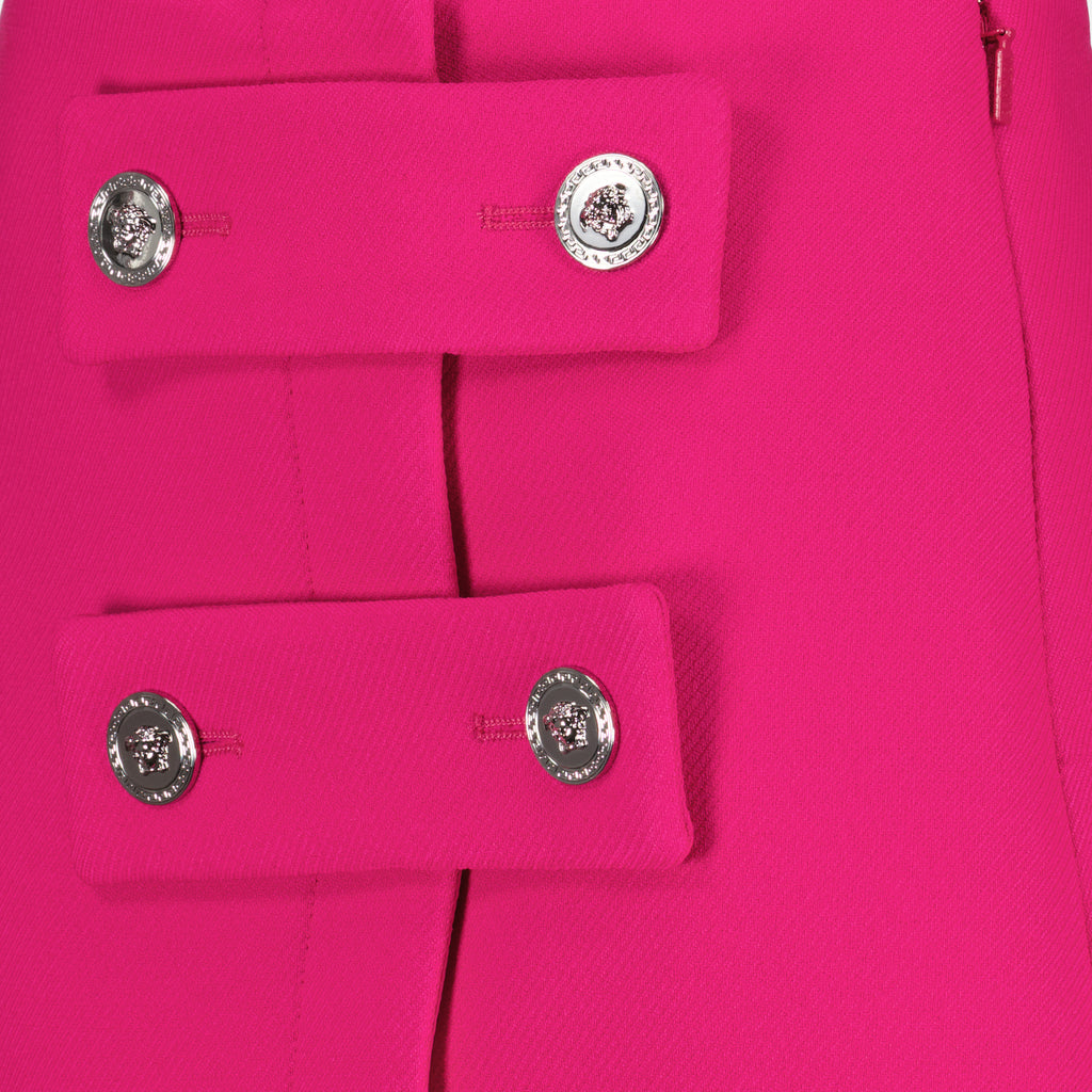 Jupes Jupe mini en cergé Versace Rose Femme