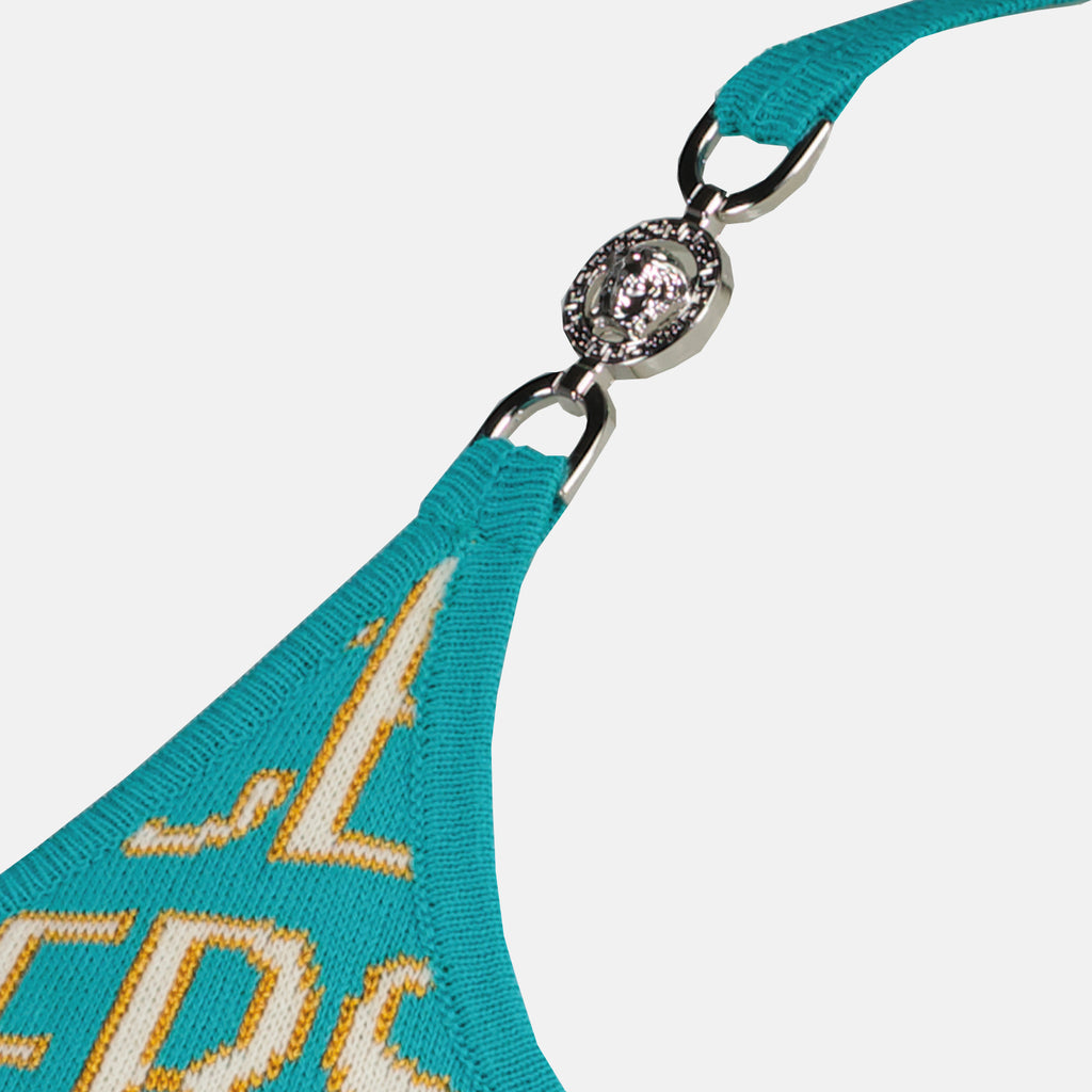 Tops Crop top Versace Allover en maille Versace Azul Femme