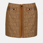 Jupes Mini-jupe monogrammée Versace Marron Femme