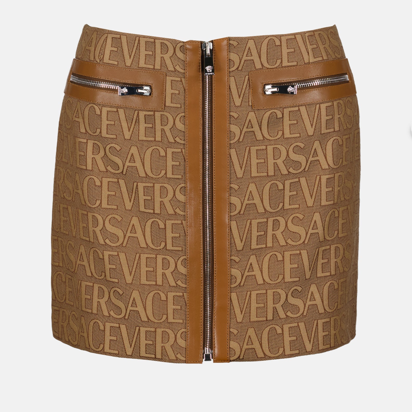 Jupes Mini-jupe monogrammée Versace Marron Femme