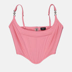 Tops Top corset Versace Allover Versace Rosa Femme