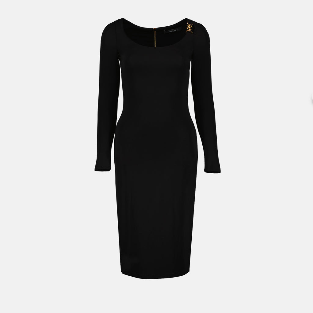 Kleider Robe longue Versace Schwarz Femme