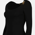Kleider Robe longue Versace Schwarz Femme