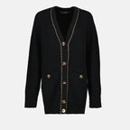 Maille Cardigan long Medusa Versace Noir Femme