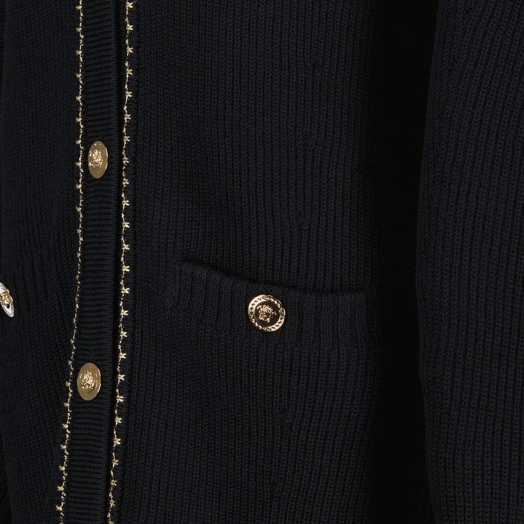 Maille Cardigan long Medusa Versace Noir Femme